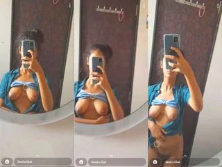 Cute Indian Girl Record Selfie For Lover